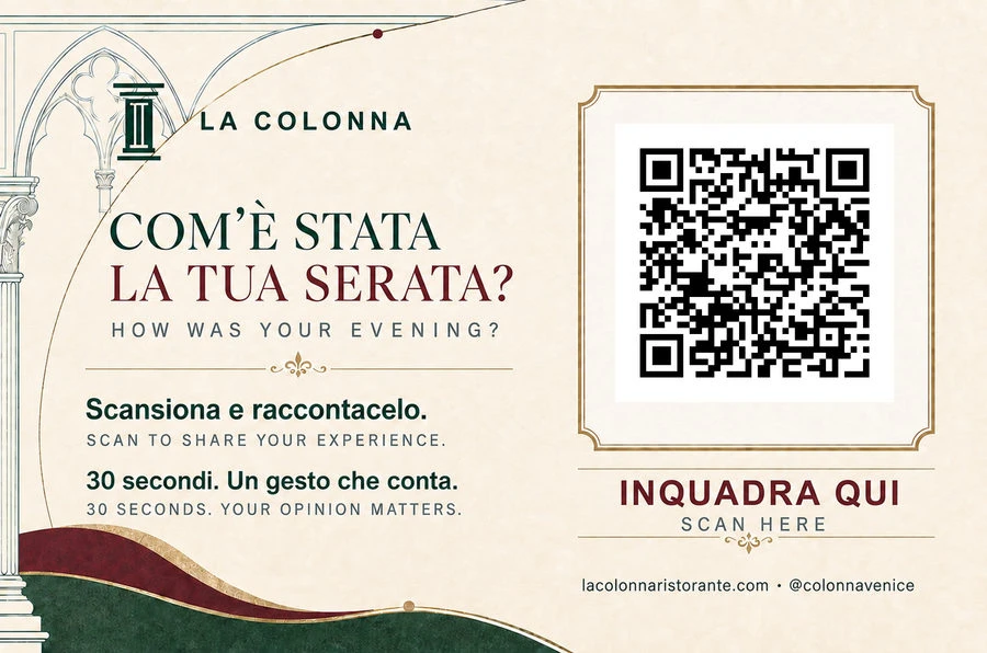 Bigliettino reale La Colonna: scansiona e raccontacelo, con QR
